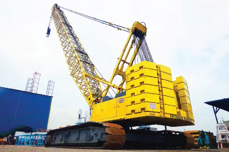 Hình ảnh cần cẩu bánh xích trong hồ sơ năng lực